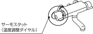 サーモスタッド（温度調整ダイヤル）